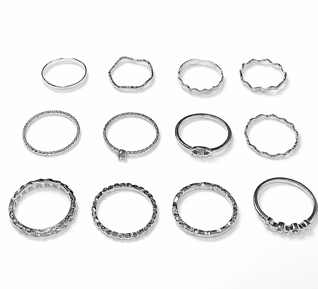 Bagues fantaisie argentées | Mysteriascoop