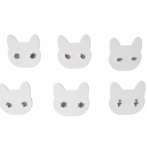 boucles d’oreilles fantaisie argentées