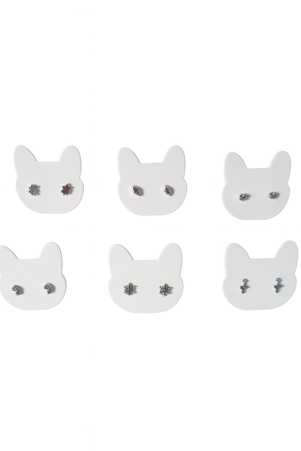 boucles d’oreilles fantaisie argentées