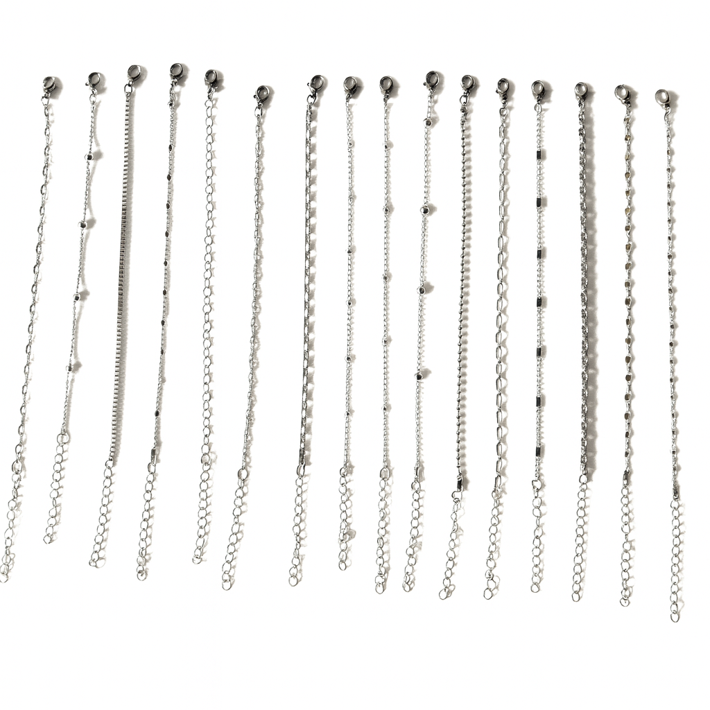 Bracelets fantaisie argentés