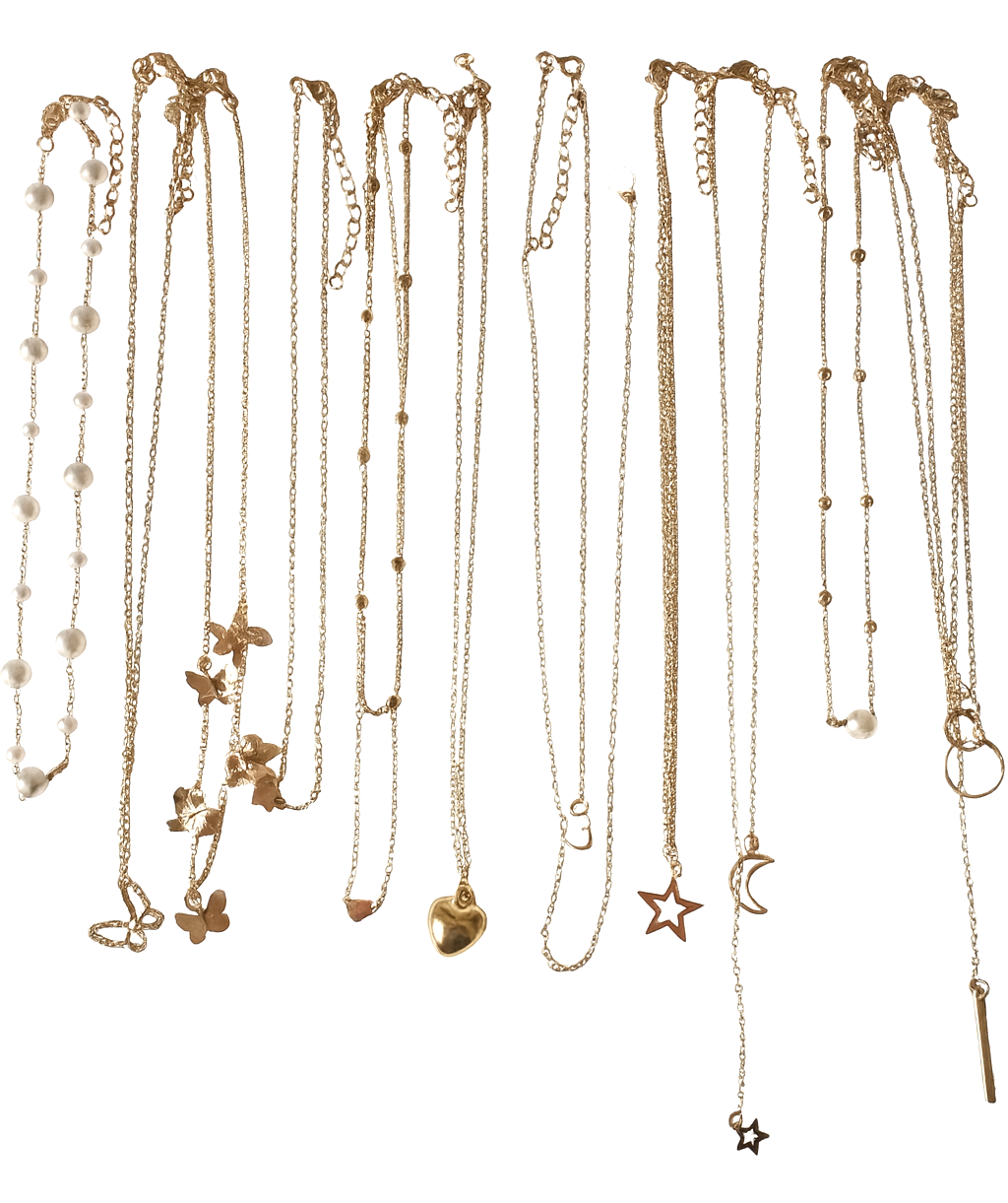 colliers fantaisie dorés