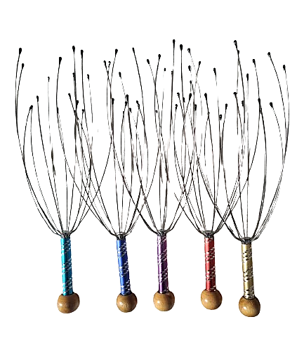 Masseur de tête manuel avec plusieurs couleurs