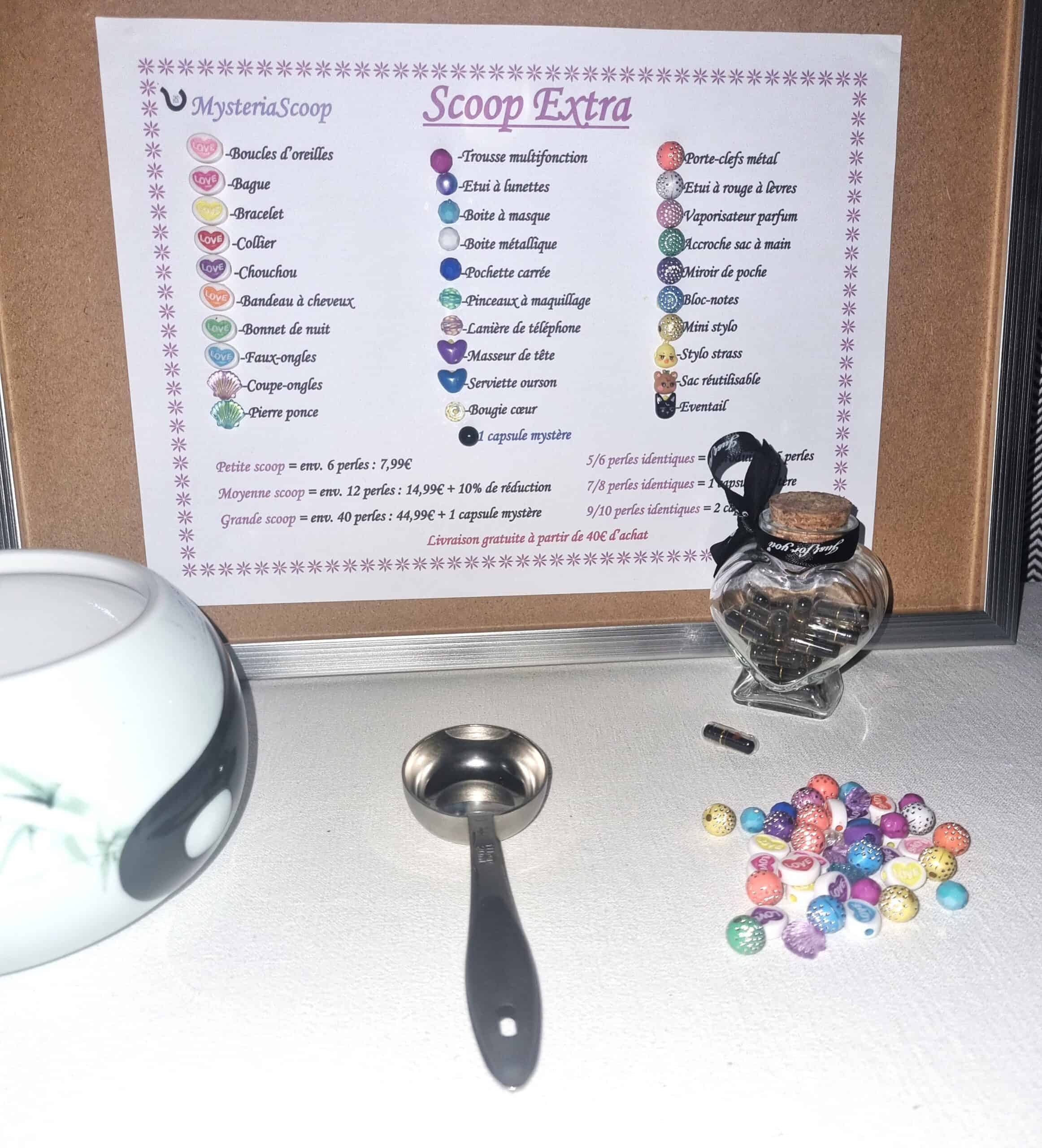 Grand Scoop Extra – loterie cadeau accessoires femme avec perles et capsule mystère