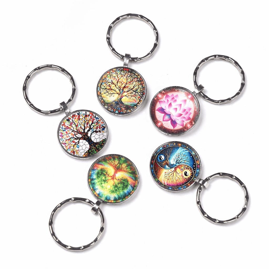 porte-clés rond en métal