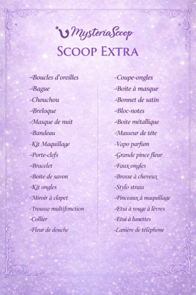 Liste des produits scoop extra. Idée cadeau à moins de 15 euros