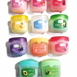 Baume à lèvres parfumé en pot coloré pour hydrater et adoucir les lèvres