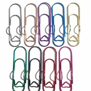 Clip stylo fantaisie colorés en métal